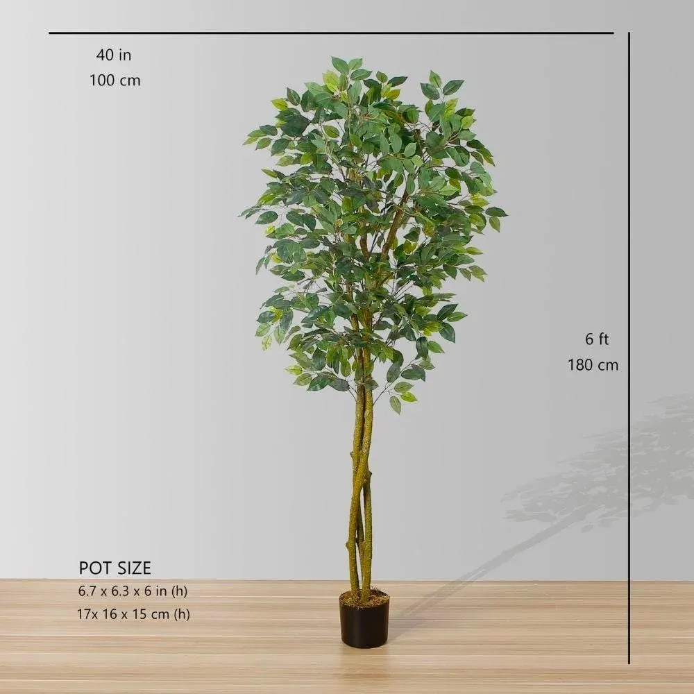 人工フィカスの木の鉢植え植物（複数のサイズ）