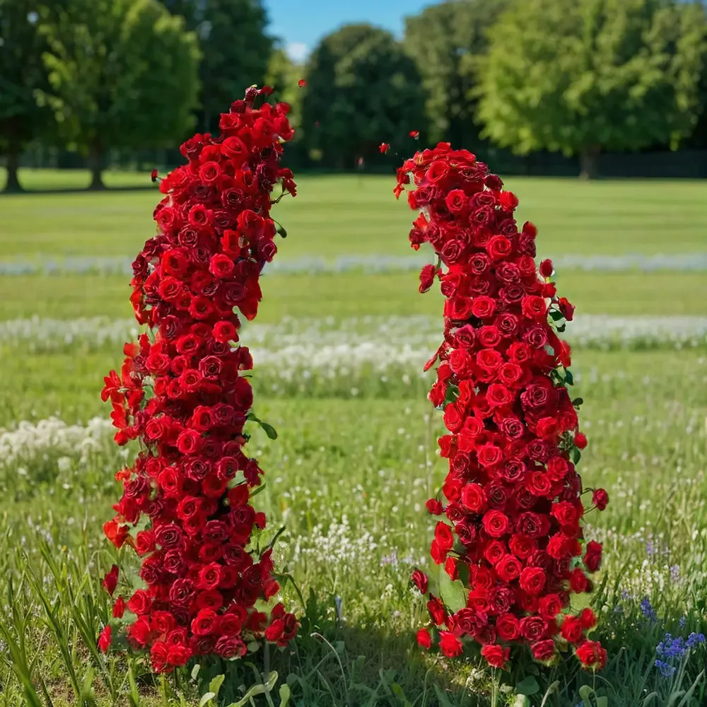 フレームを含むパーティーの装飾用の花アーチの花の柱