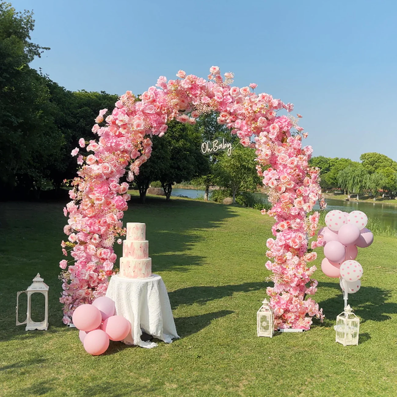 花の人工花柄の背景提案ウェディングパーティーの装飾
