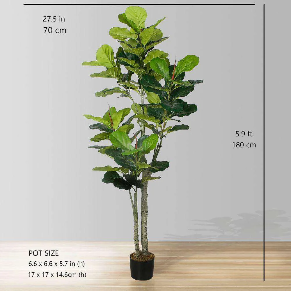 人工フィドル葉の鉢植え植物