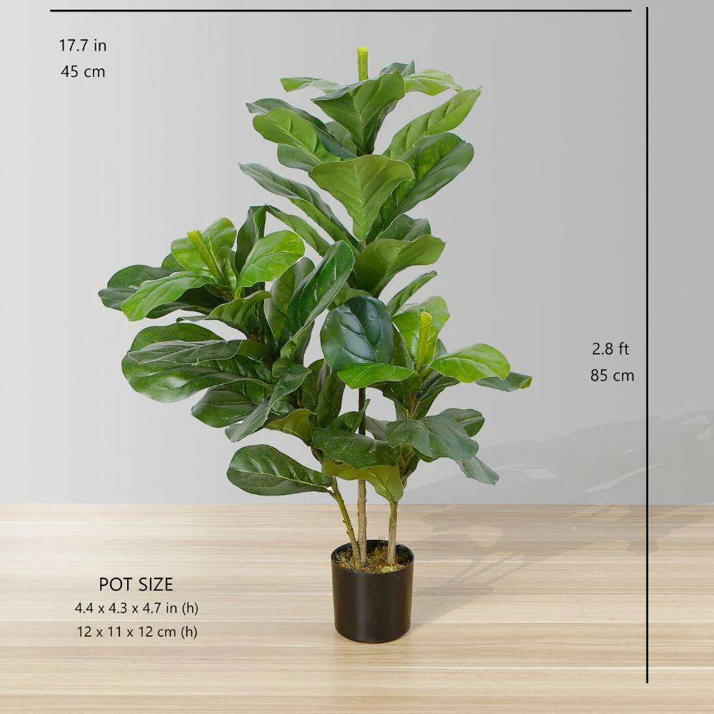 豊富な人工フィドル葉の鉢植え植物（複数のサイズ）