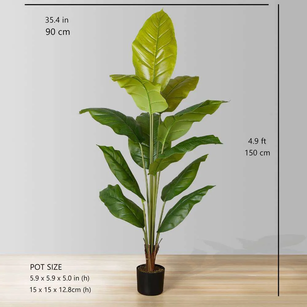 人工スペシリュルム葉の鉢植え植物（複数のサイズ）