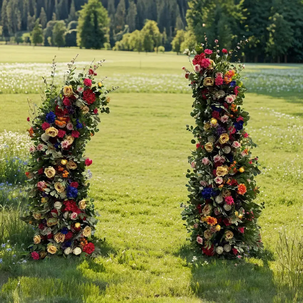 フレームを含むパーティーの装飾用の花アーチの花の柱