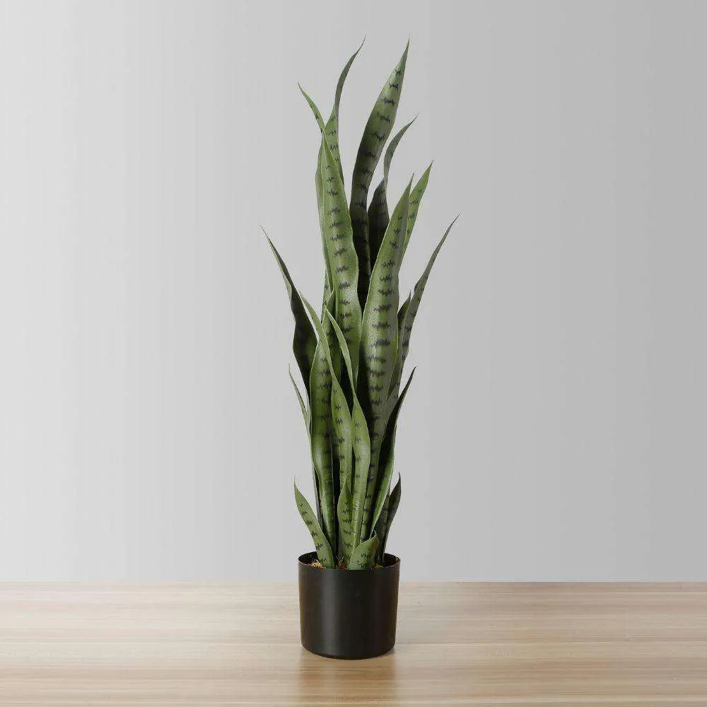 人工ヘビSansevieria Green Potted Plant