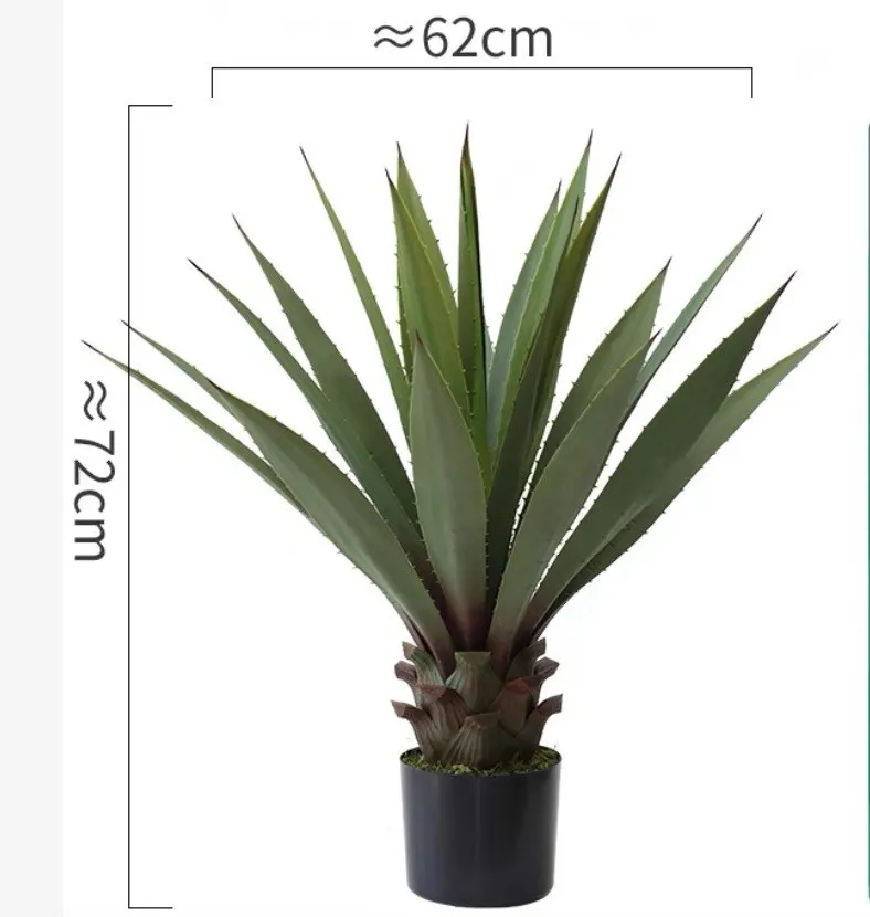 人工リュウゼツランの木が鉢植え植物