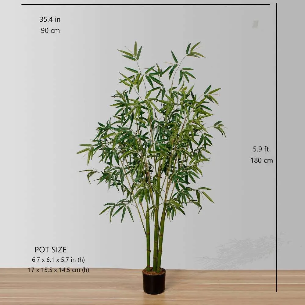 人工竹の鉢植え植物
